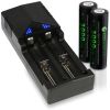 18650 Button Top Batteries With Charger & Storage Case (18650-Kitbt)