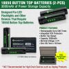 18650 Button Top Batteries With Charger & Storage Case (18650-Kitbt)