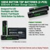 18650 Button Top Batteries With Charger & Storage Case (18650-Kitbt)