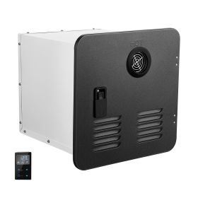 RV Tankless Water Heater, Instant Shower with 15 x 15 inches Black Door and Remote Controller, 42000BTU Optimized Comfort Performance Hot Water
