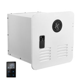 RV Tankless Water Heater, Instant Shower with 15 x 15 inches White Door and Remote Controller, 65000BTU Optimized Comfort Performance Hot Water