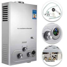 6L Hot Water Heater Tankless Instant Boiler Outdoor RV
