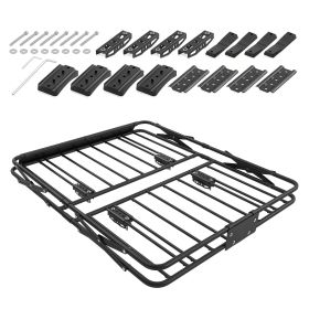 Roof Rack Cargo Basket, 46 x 36 x 4 in, Heavy Duty Roof Top Carrier Basket with Folding Design, 200 lbs Capacity
