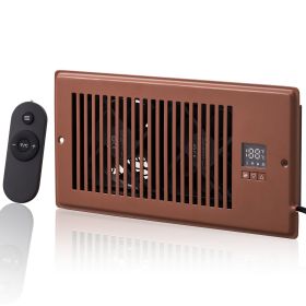 Register Booster Fan, Quiet Vent Booster Fan Fits 4' x 10' Register Holes, with Remote Control and Thermostat Control