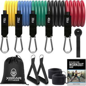 Exercise Resistance Band Set With Handles (11Pc Set)