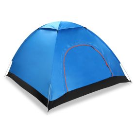 4 Persons Camping Waterproof Tent Pop Up Tent Instant Setup Tent w/2 Mosquito Net Doors Carrying Bag Folding 4 Seasons for Hiking Climbing Adventure F (Option: HG_PopupTen)