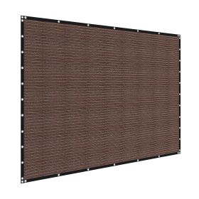 90% Sun Shade Cloth, 10 x 12 ft Pergola Shade Cover with Stainless Steel Grommets, Sun Shades Canopy Privacy Screen with 140 GSM HDPE Material (Color: Brown, Product Area: 120 ft²)